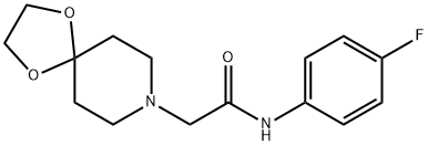 2-(1,4-dioxa-8-azaspiro[4.5]decan-8-yl)-N-(4-fluorophenyl)acetamide Struktur