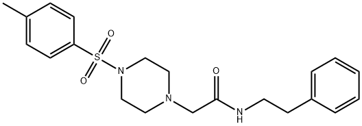 2-[4-(4-methylphenyl)sulfonylpiperazin-1-yl]-N-(2-phenylethyl)acetamide Struktur