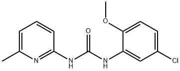 1-(5-chloro-2-methoxyphenyl)-3-(6-methylpyridin-2-yl)urea Struktur