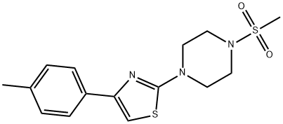 4-(4-methylphenyl)-2-(4-methylsulfonylpiperazin-1-yl)-1,3-thiazole Struktur