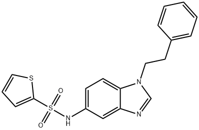 N-[1-(2-phenylethyl)benzimidazol-5-yl]thiophene-2-sulfonamide Struktur