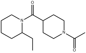 1-[4-(2-ethylpiperidine-1-carbonyl)piperidin-1-yl]ethanone Struktur