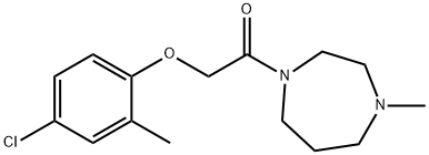 2-(4-chloro-2-methylphenoxy)-1-(4-methyl-1,4-diazepan-1-yl)ethanone Struktur