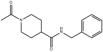 1-acetyl-N-benzylpiperidine-4-carboxamide Struktur