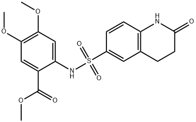 methyl 4,5-dimethoxy-2-[(2-oxo-3,4-dihydro-1H-quinolin-6-yl)sulfonylamino]benzoate Struktur