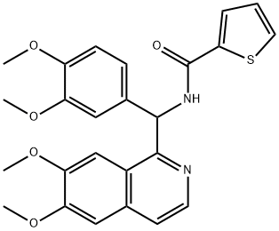 N-[(6,7-dimethoxyisoquinolin-1-yl)-(3,4-dimethoxyphenyl)methyl]thiophene-2-carboxamide Struktur