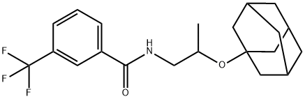 N-[2-(1-adamantyloxy)propyl]-3-(trifluoromethyl)benzamide Struktur