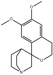 6',7'-dimethoxyspiro[1-azabicyclo[2.2.2]octane-3,1'-3,4-dihydroisochromene] Struktur