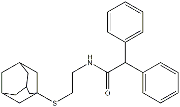 N-[2-(1-adamantylsulfanyl)ethyl]-2,2-diphenylacetamide Struktur