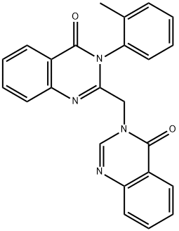 3-(2-methylphenyl)-2-[(4-oxoquinazolin-3-yl)methyl]quinazolin-4-one Struktur