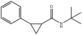 N-tert-butyl-2-phenylcyclopropane-1-carboxamide Struktur