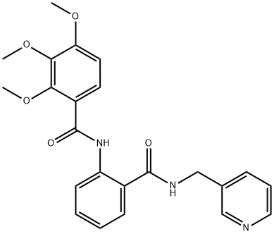 2,3,4-trimethoxy-N-[2-(pyridin-3-ylmethylcarbamoyl)phenyl]benzamide Struktur