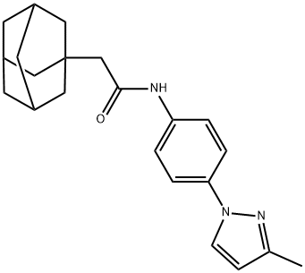 2-(1-adamantyl)-N-[4-(3-methylpyrazol-1-yl)phenyl]acetamide Struktur