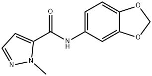 N-(1,3-benzodioxol-5-yl)-2-methylpyrazole-3-carboxamide Struktur