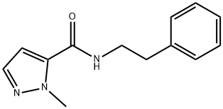 2-methyl-N-(2-phenylethyl)pyrazole-3-carboxamide Struktur