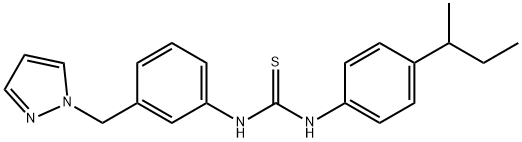 1-(4-butan-2-ylphenyl)-3-[3-(pyrazol-1-ylmethyl)phenyl]thiourea Struktur