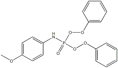 N-diphenoxyphosphoryl-4-methoxyaniline Struktur