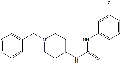 1-(1-benzylpiperidin-4-yl)-3-(3-chlorophenyl)urea Struktur