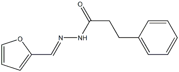 N-[(E)-furan-2-ylmethylideneamino]-3-phenylpropanamide Struktur