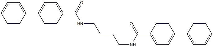 4-phenyl-N-[4-[(4-phenylbenzoyl)amino]butyl]benzamide Struktur