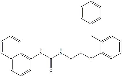 1-[2-(2-benzylphenoxy)ethyl]-3-naphthalen-1-ylurea Struktur