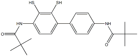 N-[4-[[4-(2,2-dimethylpropanoylamino)phenyl]disulfanyl]phenyl]-2,2-dimethylpropanamide Struktur