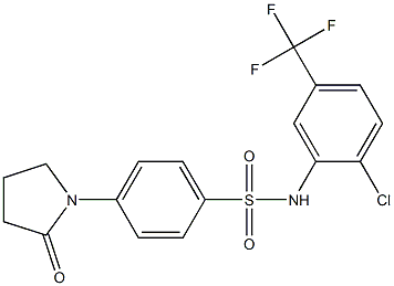 N-[2-chloro-5-(trifluoromethyl)phenyl]-4-(2-oxopyrrolidin-1-yl)benzenesulfonamide Struktur