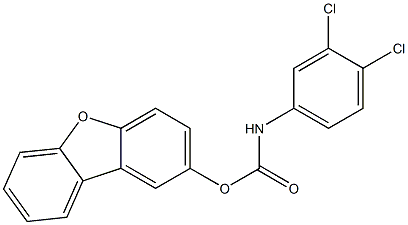 dibenzofuran-2-yl N-(3,4-dichlorophenyl)carbamate Struktur