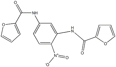 N-[3-(furan-2-carbonylamino)-4-nitrophenyl]furan-2-carboxamide Struktur