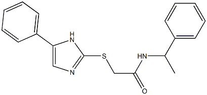 N-(1-phenylethyl)-2-[(5-phenyl-1H-imidazol-2-yl)sulfanyl]acetamide Struktur