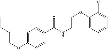 4-butoxy-N-[2-(2-chlorophenoxy)ethyl]benzamide Struktur