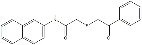 N-naphthalen-2-yl-2-phenacylsulfanylacetamide Struktur