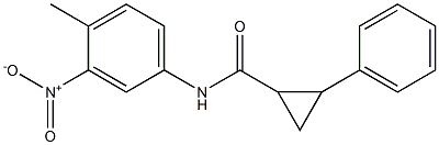 N-(4-methyl-3-nitrophenyl)-2-phenylcyclopropane-1-carboxamide Struktur