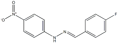 N-[(E)-(4-fluorophenyl)methylideneamino]-4-nitroaniline Struktur