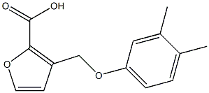 3-[(3,4-dimethylphenoxy)methyl]furan-2-carboxylic acid Struktur