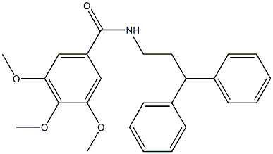 N-(3,3-diphenylpropyl)-3,4,5-trimethoxybenzamide Struktur