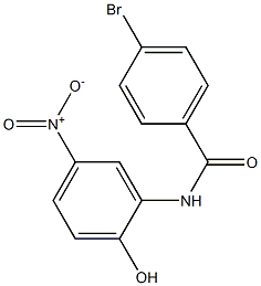 4-bromo-N-(2-hydroxy-5-nitrophenyl)benzamide Struktur