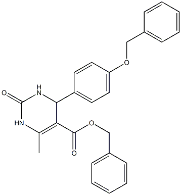 4-(4-Benzyloxy-phenyl)-6-methyl-2-oxo-1,2,3,4-tetrahydro-pyrimidine-5-carboxylic acid benzyl ester Struktur