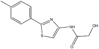 2-hydroxy-N-[2-(4-methylphenyl)-1,3-thiazol-4-yl]acetamide Struktur