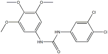 1-(3,4-dichlorophenyl)-3-(3,4,5-trimethoxyphenyl)urea Struktur