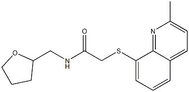 2-(2-methylquinolin-8-yl)sulfanyl-N-(oxolan-2-ylmethyl)acetamide Struktur