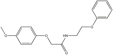 2-(4-methoxyphenoxy)-N-(2-phenoxyethyl)acetamide Struktur