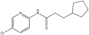 N-(5-chloropyridin-2-yl)-3-cyclopentylpropanamide Struktur