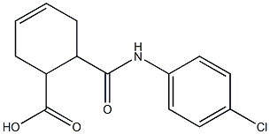 6-[(4-chlorophenyl)carbamoyl]cyclohex-3-ene-1-carboxylic acid Struktur