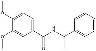 3,4-dimethoxy-N-(1-phenylethyl)benzamide Struktur