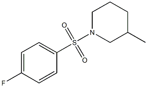 1-(4-fluorophenyl)sulfonyl-3-methylpiperidine Struktur