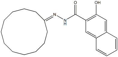 N-(cyclododecylideneamino)-3-hydroxynaphthalene-2-carboxamide Struktur