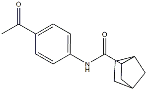 N-(4-acetylphenyl)bicyclo[2.2.1]heptane-3-carboxamide Struktur