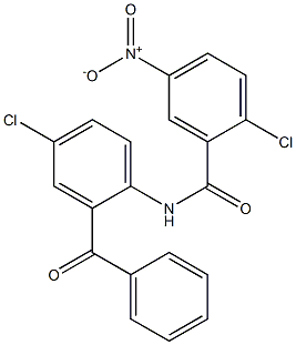 N-(2-benzoyl-4-chlorophenyl)-2-chloro-5-nitrobenzamide Struktur