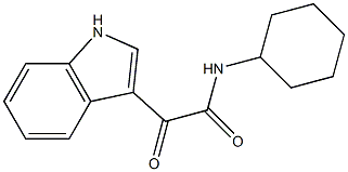 N-cyclohexyl-2-(1H-indol-3-yl)-2-oxoacetamide Struktur